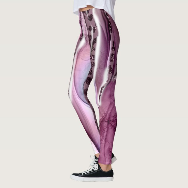 Galaxia Inspiró Leggings Púrpuras, Lado Salvaje Ún (Izquierda)