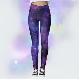 Galaxia Nebulosa Tema Espacial Leggings