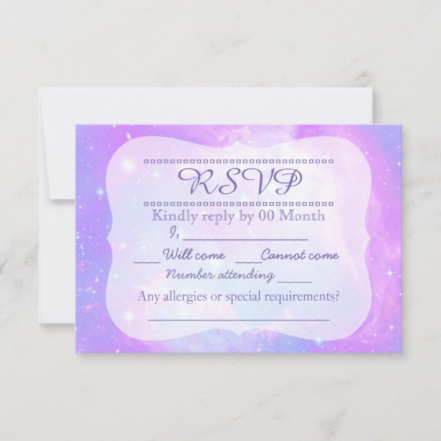 Galaxia Pastel RSVP (Anverso)