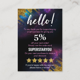 Galaxia Purpurina Black Gold Descuento Tarjetas de