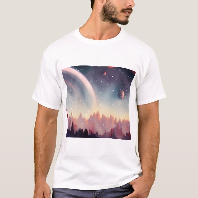 Galaxia, Universo, Estrellas, Camiseta del Espacio (Anverso)