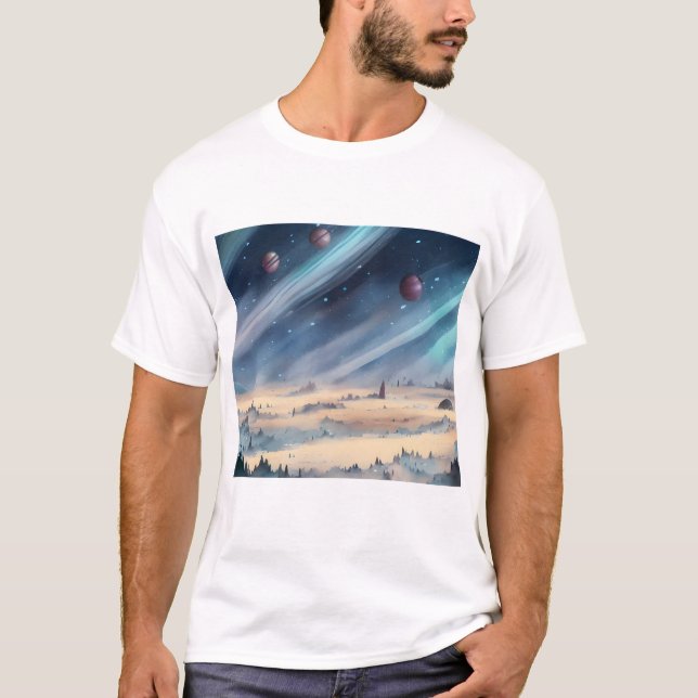 Galaxia, Universo, Estrellas, Camiseta del Espacio (Anverso)