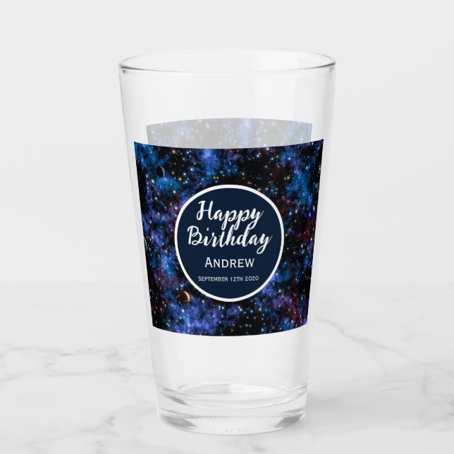 Galaxias, estrellas y planetas coloridos (Anverso)