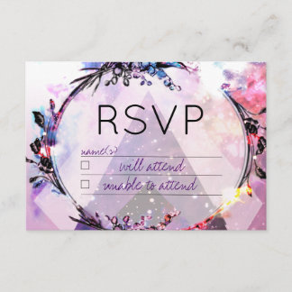 Galaxy Espacio moderno Tarjeta RSVP de Hip
