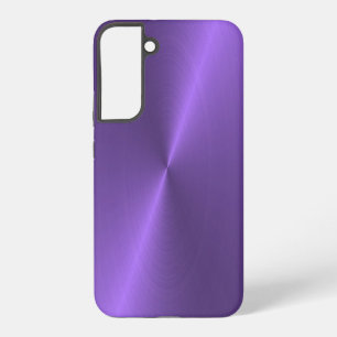 Galaxy S22+ Funda morada brillante de metal falso para samsung