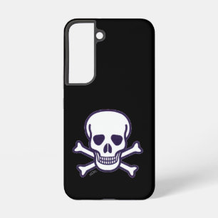 Funda Para Samsung Galaxy S22 Funda negra para teléfono Samsung S22 con calavera
