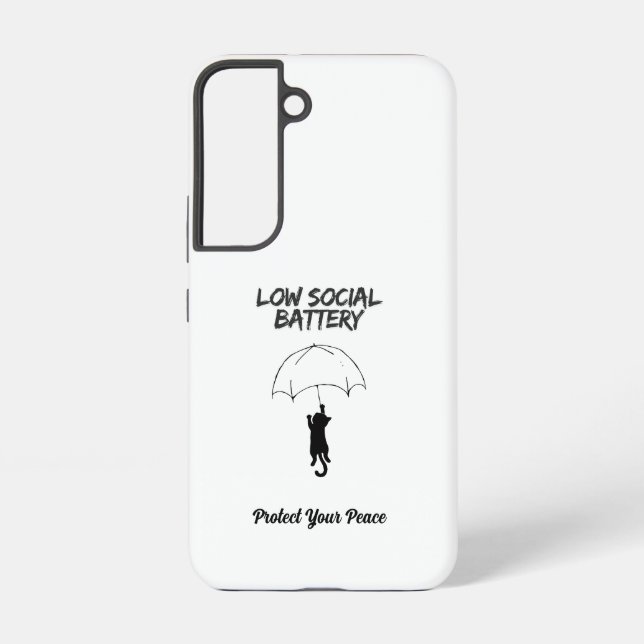 Galaxy Funda para Samsung de Gato con Cita Editable - Bat (Reverso )