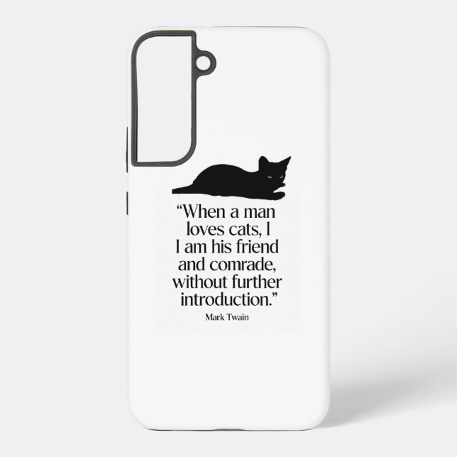 Galaxy Funda para Samsung S22+ con cita de Mark Twain sob (Reverso )