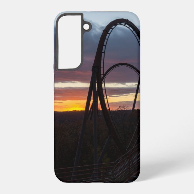 Galaxy Funda para teléfono Samsung Atardecer sobre incend (Reverso )