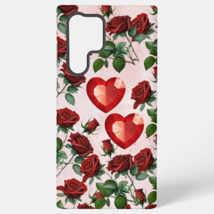 Galaxy S22 Ultra Funda para teléfono Samsung con diseño de corazón