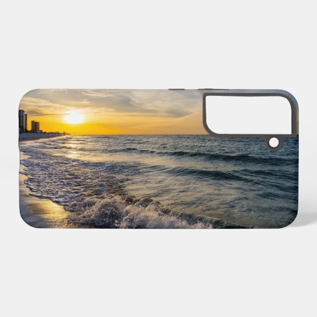 Galaxy Funda para teléfono Samsung de ola salpicando en P (Reverso Horizontal)