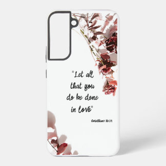 Galaxy S22+ Funda para teléfono Samsung S22 Versículo bíblico