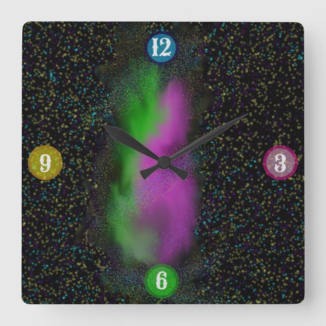 Galaxy Glow – Reloj de Pared Cósmico (Anverso)