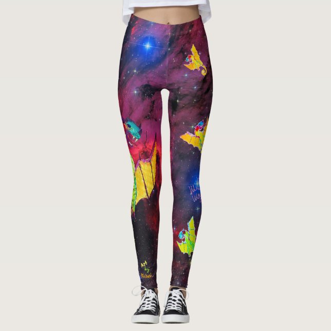 Galaxy Leggings con arte de Micheal (Anverso)