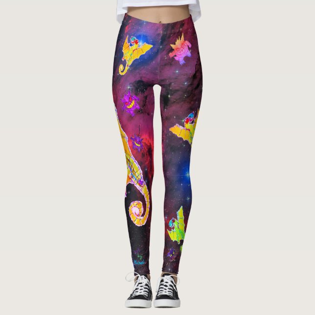 Galaxy Leggings con arte de Micheal (Anverso)