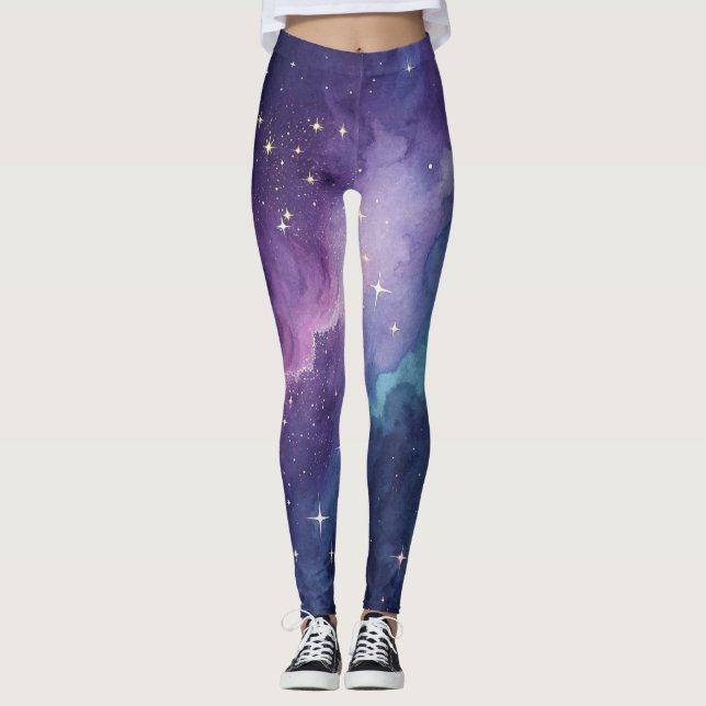 Galaxy Night Sky Starry Leggings (Anverso)