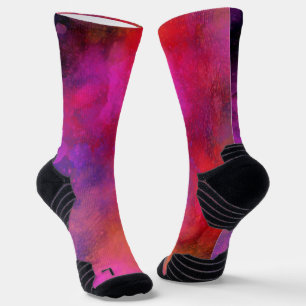 Galaxy Paint Splatter Efecto Calcetines Púrpura Ro