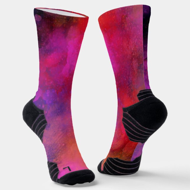 Galaxy Paint Splatter Efecto Calcetines Púrpura Ro (Angular)