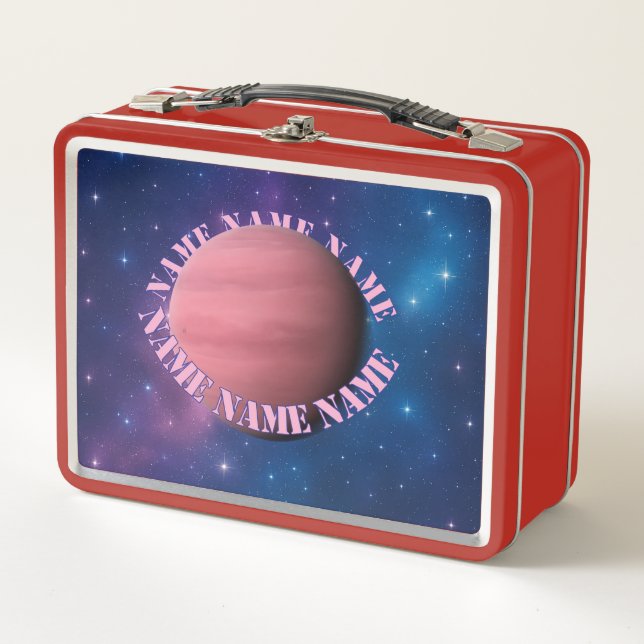 Galaxy Planet Lunch Box - Nombre personalizado Orb (Anverso)