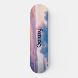 GALAXY Skateboard Atardecer Crepúsculo Azul Rosa