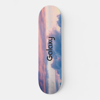 GALAXY Skateboard Atardecer Crepúsculo Azul Rosa