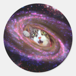 Galaxy Space Cats LOL Funny Pegatina