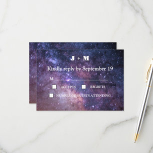 Galaxy Starry Night Nebula Mystical Modern RSVP