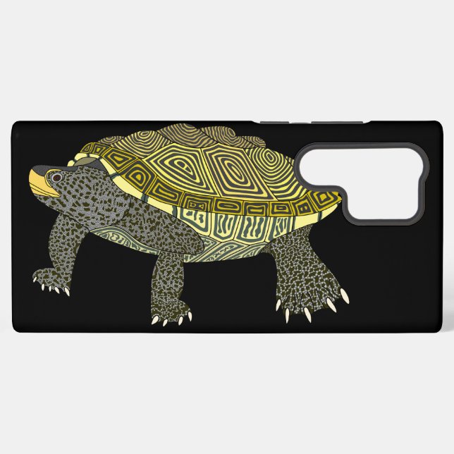 Galaxy Terrapin (negro) - Funda para teléfono Samsung (Reverso Horizontal)