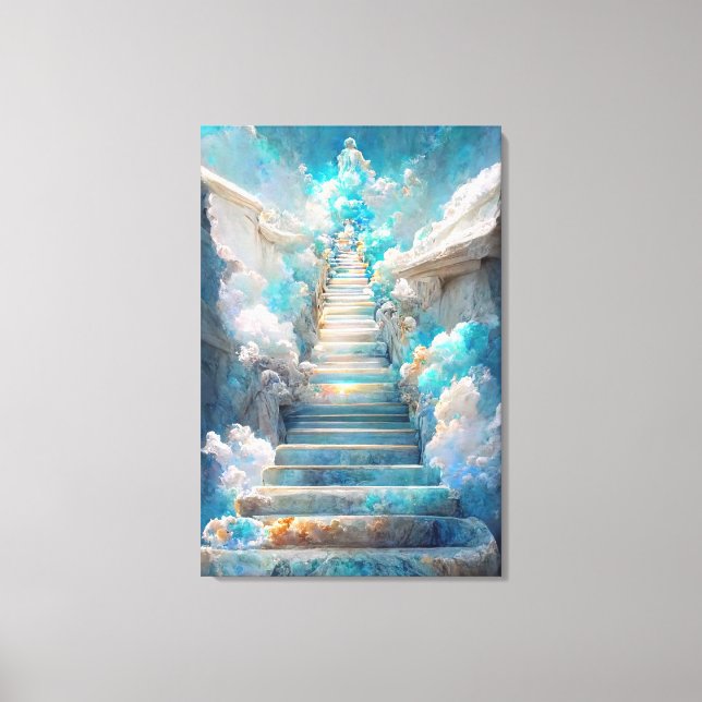 Galería de arte de IA™ - Escalera al cielo: Lienzo (Anverso)