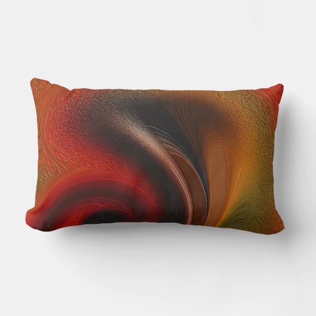 "Galería de arte" Tira de poliéster, almohada lumb (Anverso)