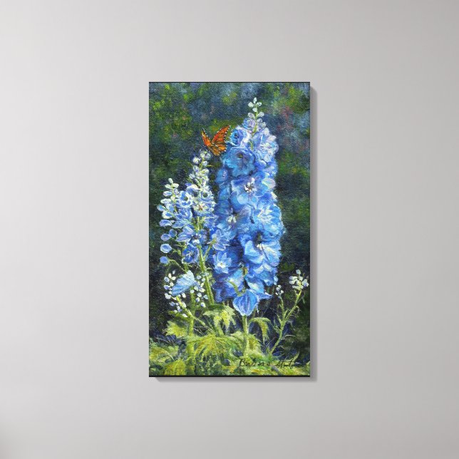 Galería de "Delphiniums" Imprimir lienzo envuelto (Anverso)
