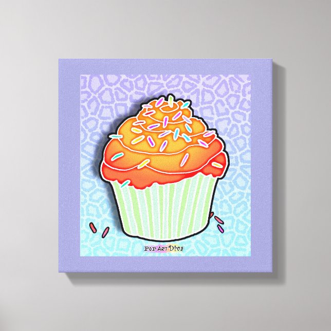Galería de pasteles de melocotón con lienzo envuel (Anverso)