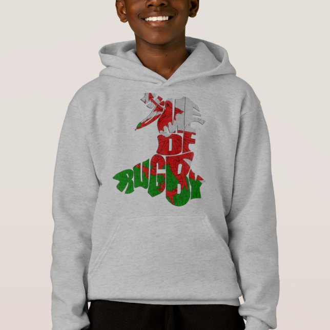 Gales Hogar de Rugby Map Hoodie (Anverso)