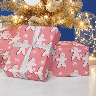Galleta de Jengibre Rosa y Papel de Regalo de Copo