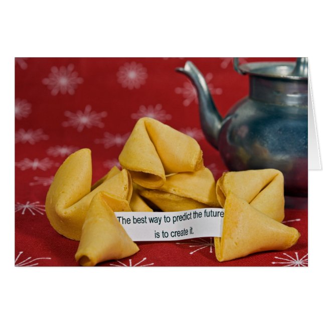 galleta de la fortuna con tetera antigua (Anverso (Horizontal))