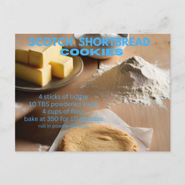 galleta de masa quebrada escocesa Tarjeta postal (Anverso)