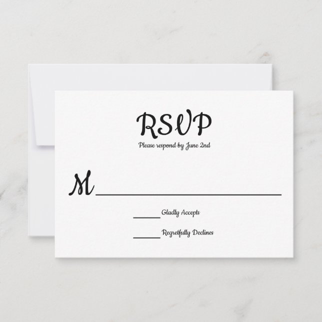 Galleta Formal Simple Elegante - RSVP (Anverso)