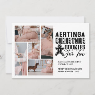 Galletas de Navidad con 5 fotos para anunciar un e