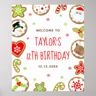 Galletas De Navidad Cumpleaños Señal De Bienvenida