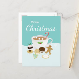 Galletas de navidad y chocolate caliente