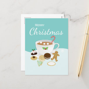 Galletas de navidad y chocolate caliente