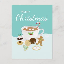 Galletas de navidad y chocolate caliente