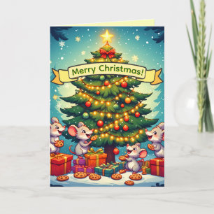 Galletas De Ratones Lindos Árbol De Navidad Alegre