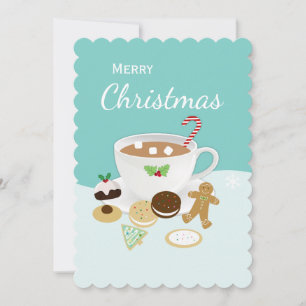Galletas del navidad y chocolate caliente