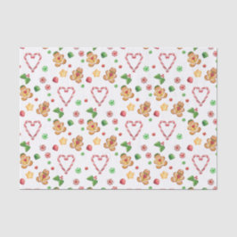 Galletas del pan de jengibre y papel seda del