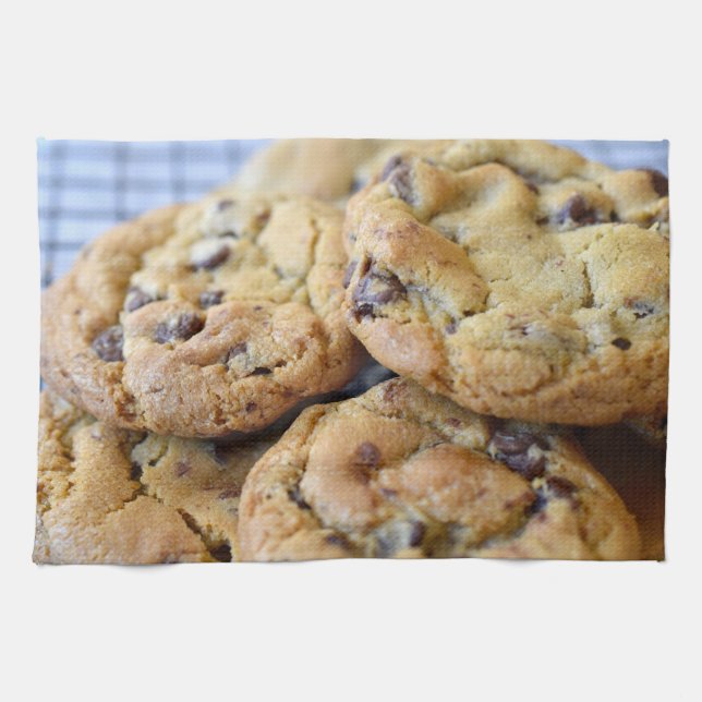 Galletas en las toallas de cocina de enfriamiento (Horizontal)