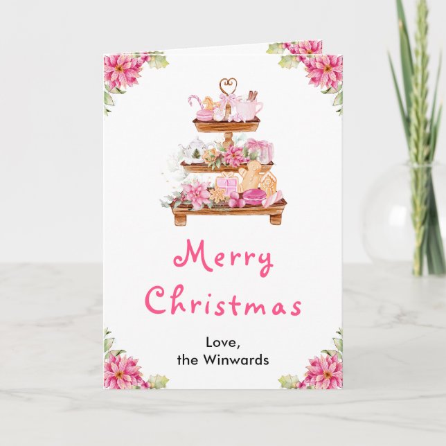 Galletas Navideñas y Cacao Rosa Feliz Navidad (Anverso)