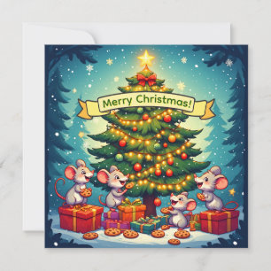 Galletas Ratones Lindos Árbol de Navidad Festivo A