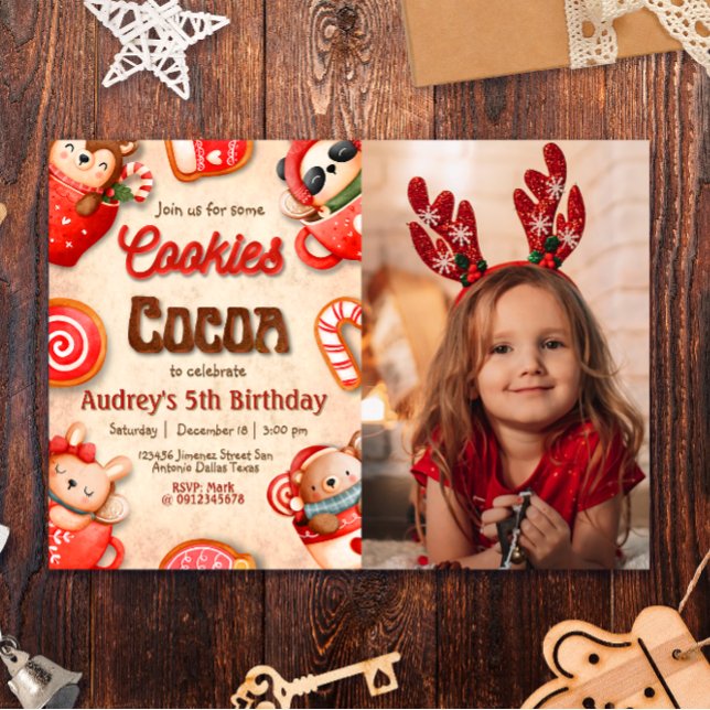 Galletas y Cocoa - Invitación con foto (Subido por el creador)