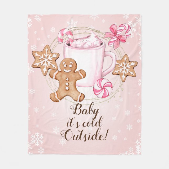 Galletas y manta de invierno de cacao caliente (Anverso)